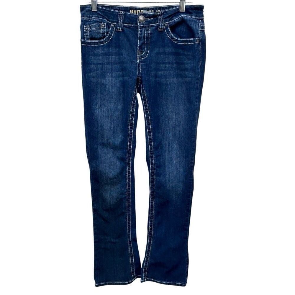 Hydraulic Denim Jeans Women's Size 9/10 Blue Mid-rise Flap Pockets Lola Cut